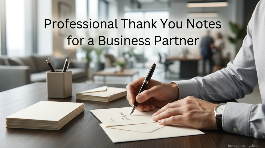 Professional Thank You Notes for a Business Partner