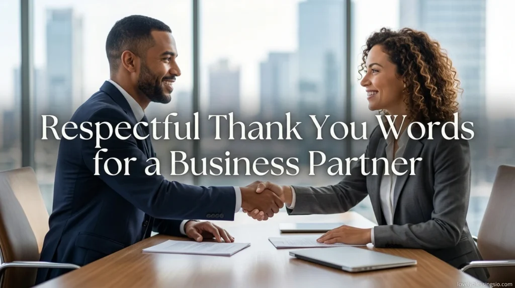 Respectful Thank You Words for a Business Partner