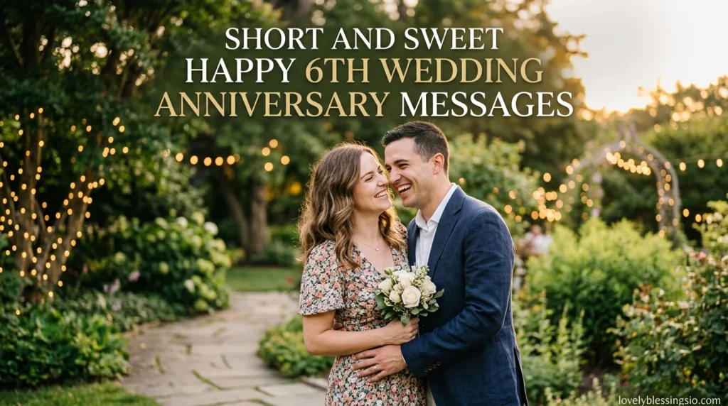 Short and Sweet Happy 6th Wedding Anniversary Messages