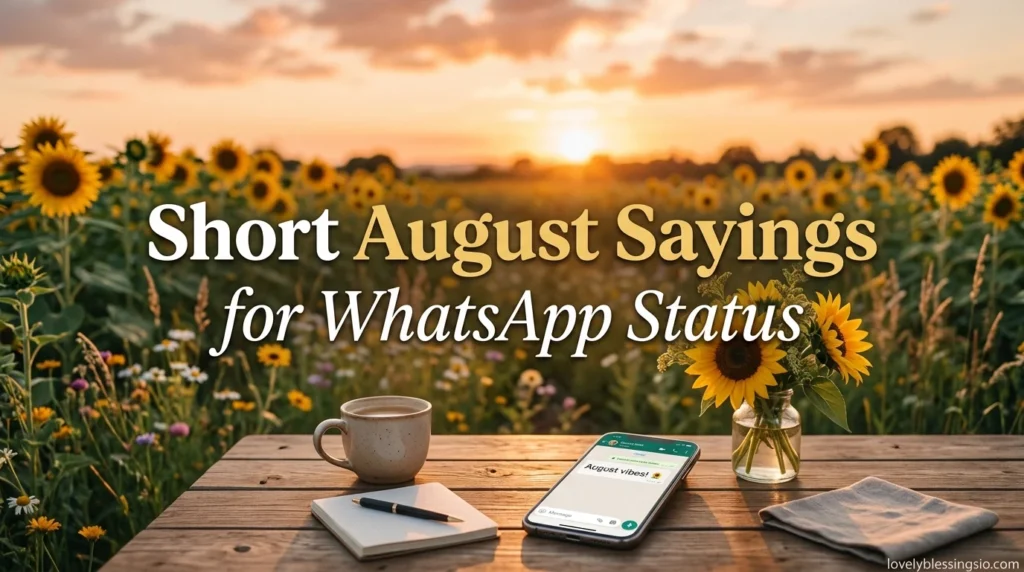 Short August Sayings for WhatsApp Status