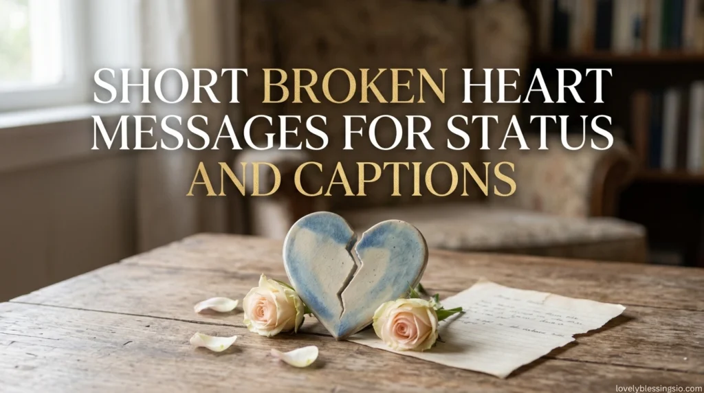 Short Broken Heart Messages for Status and Captions
