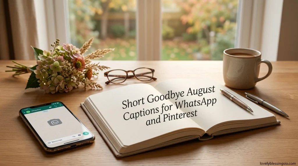 Short Goodbye August Captions for WhatsApp and Pinterest