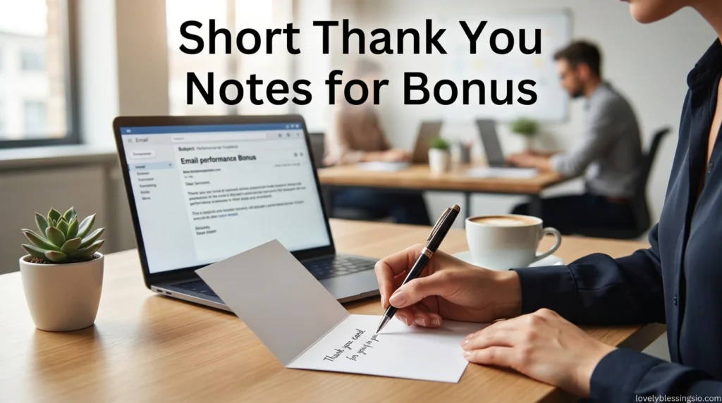Short Thank You Notes for Bonus