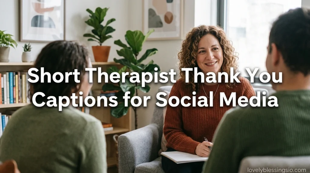 Short Therapist Thank You Captions for Social Media