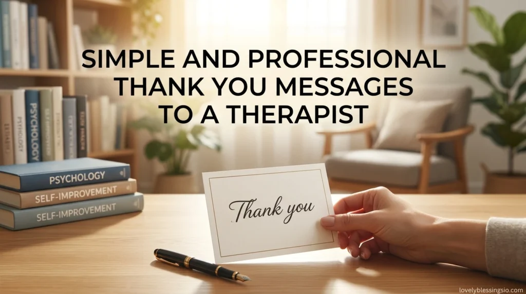 Simple and Professional Thank You Messages to a Therapist