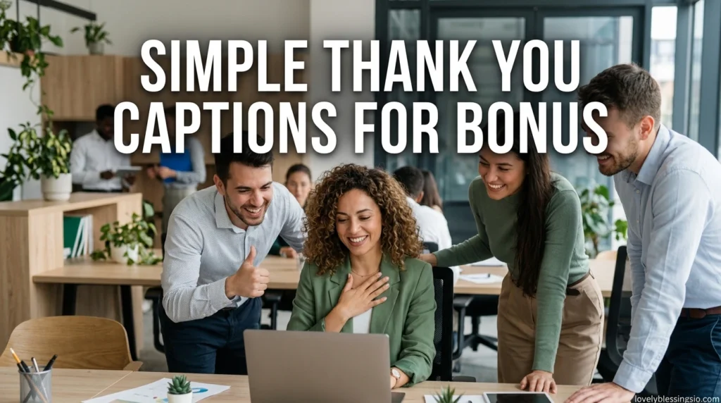Simple Thank You Captions for Bonus
