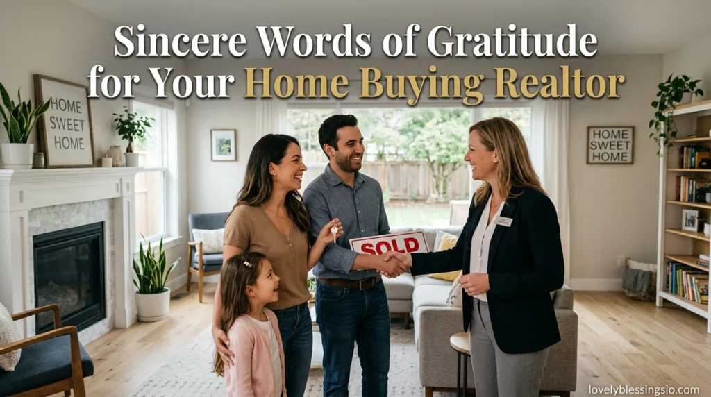 Sincere Words of Gratitude for Your Home Buying Realtor