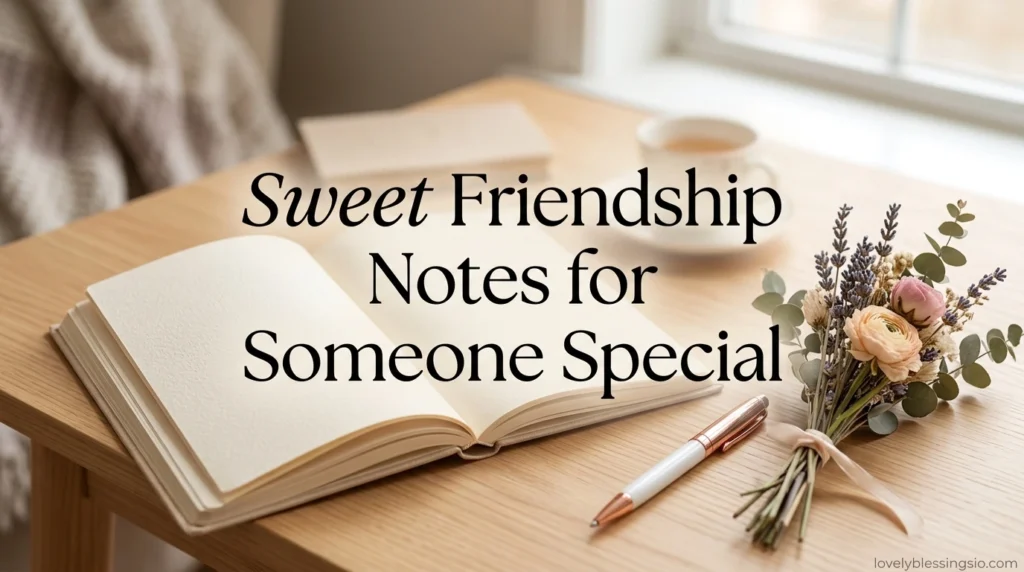 Sweet Friendship Notes for Someone Special