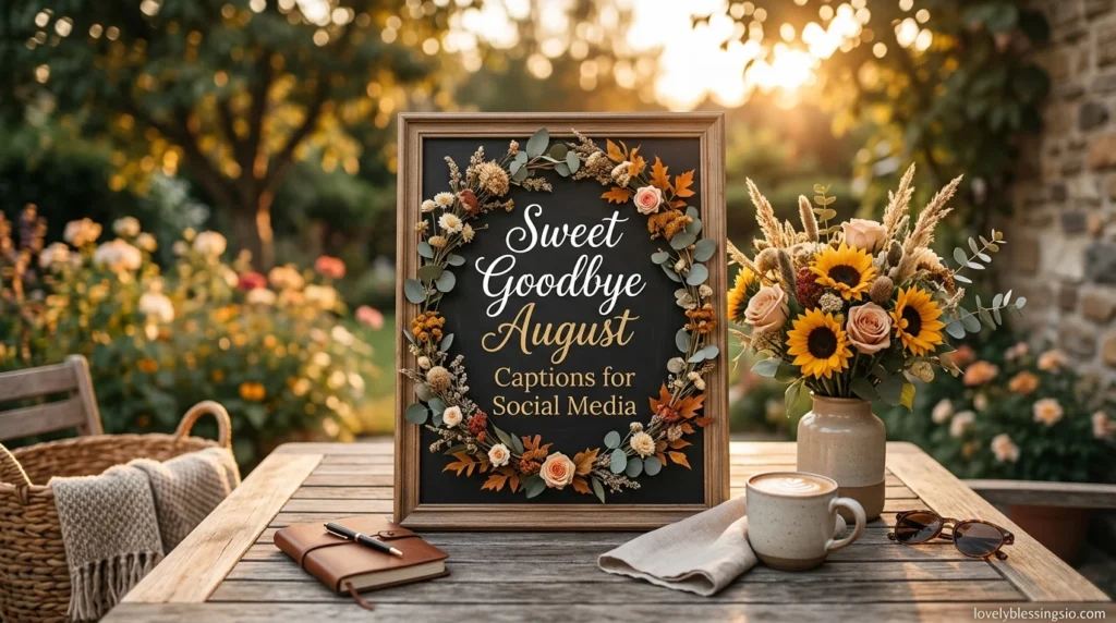 Sweet Goodbye August Captions for Social Media