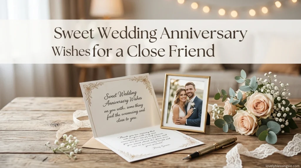 Sweet Wedding Anniversary Wishes for a Close Friend