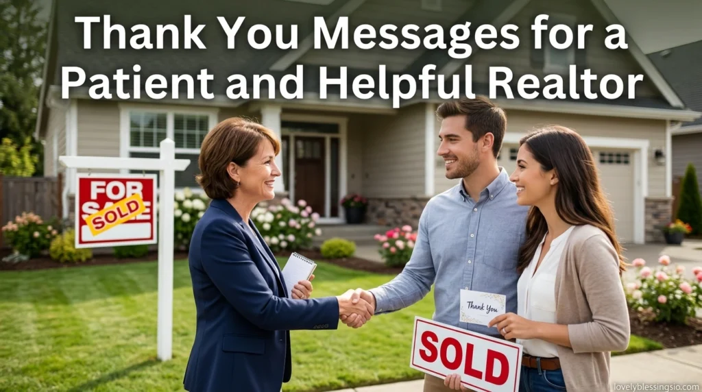 Thank You Messages for a Patient and Helpful Realtor