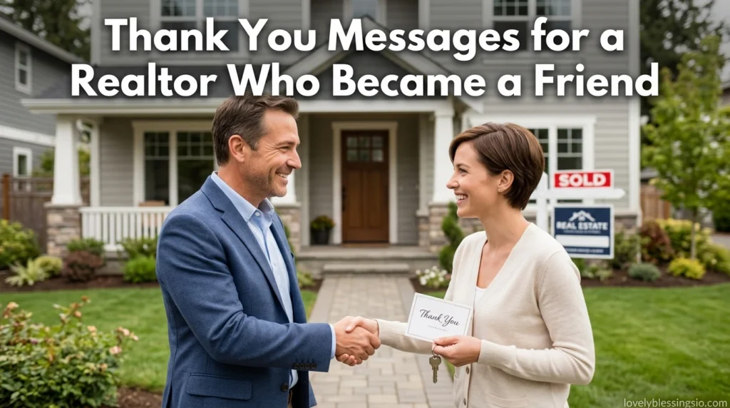 Thank You Messages for a Realtor Who Became a Friend