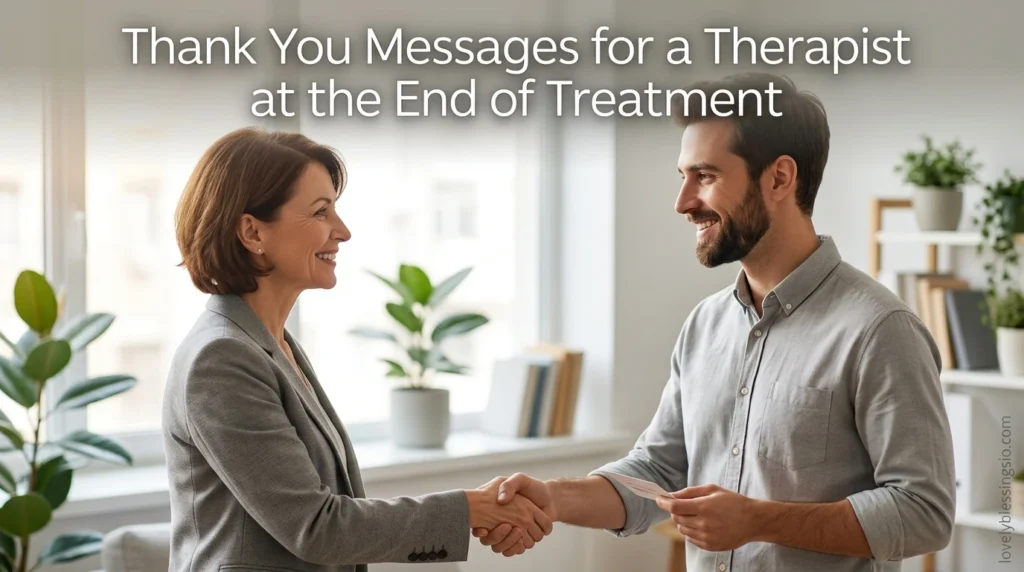 Thank You Messages for a Therapist at the End of Treatment