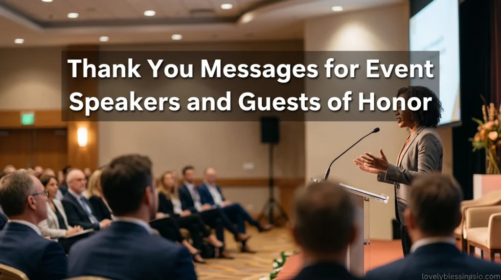 Thank You Messages for Event Speakers and Guests of Honor