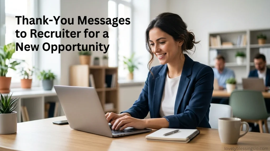 Thank-You Messages to Recruiter for a New Opportunity