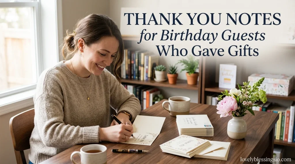 Thank You Notes for Birthday Guests Who Gave Gifts