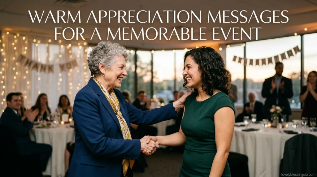Warm Appreciation Messages for a Memorable Event