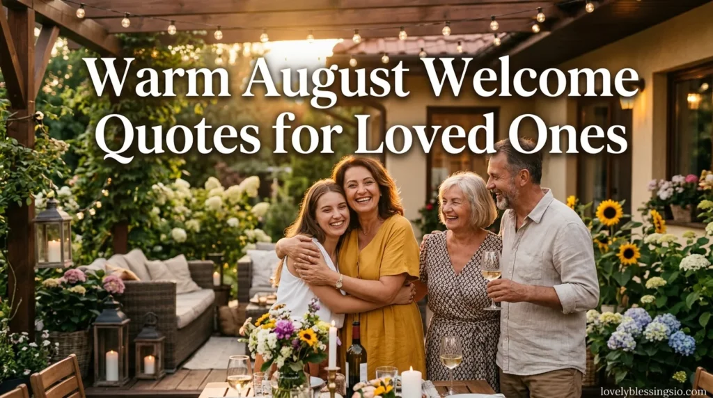 Warm August Welcome Quotes for Loved Ones