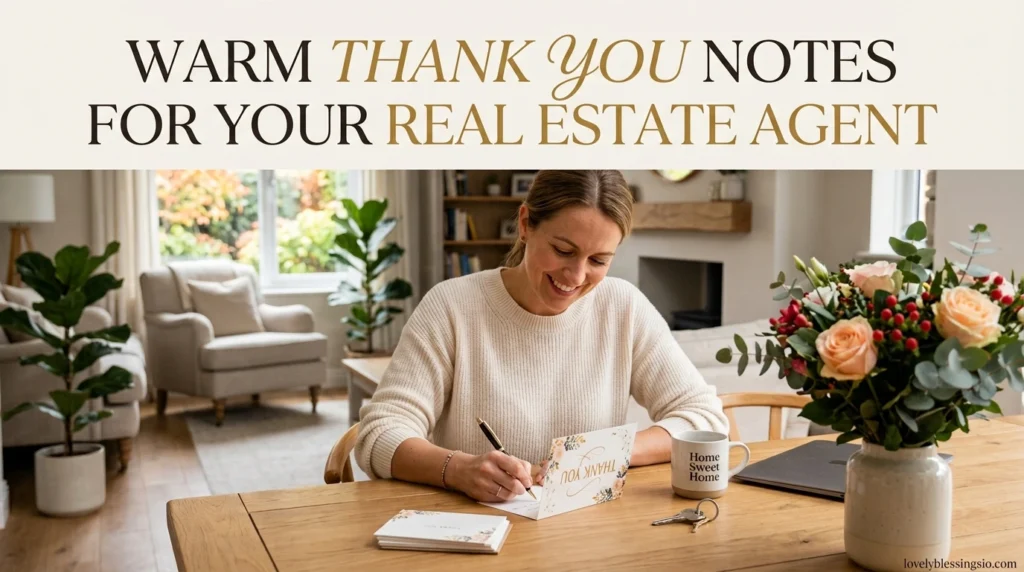 Warm Thank You Notes for Your Real Estate Agent